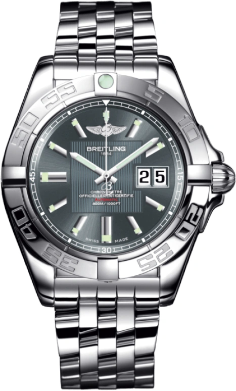 Breitling,Galactic 41mm,41mm,Stainless Steel,Grey,Automatic,Big Date,42hours,A49350L2,A49350L2/F549/366A