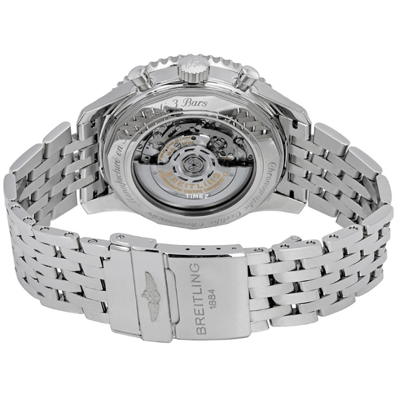 Breitling,Navitimer 48mm,48mm,Stainless Steel,Black,White,Automatic,Chronograph,Day,AB044121,AB044121/BD24/443A