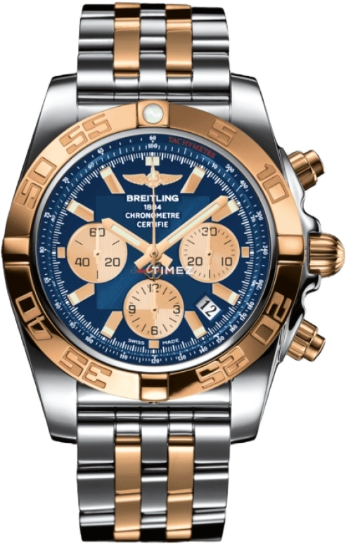 Breitling,Colt 44mm,44mm,Stainless Steel,Rose Gold,Blue,Automatic,CB011012,CB011012/C790/375C