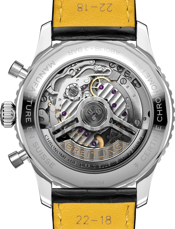 Breitling,Navitimer 43mm,43mm,Stainless Steel,Silver,Automatic,Chronograph,Day,AB0138241G1P1