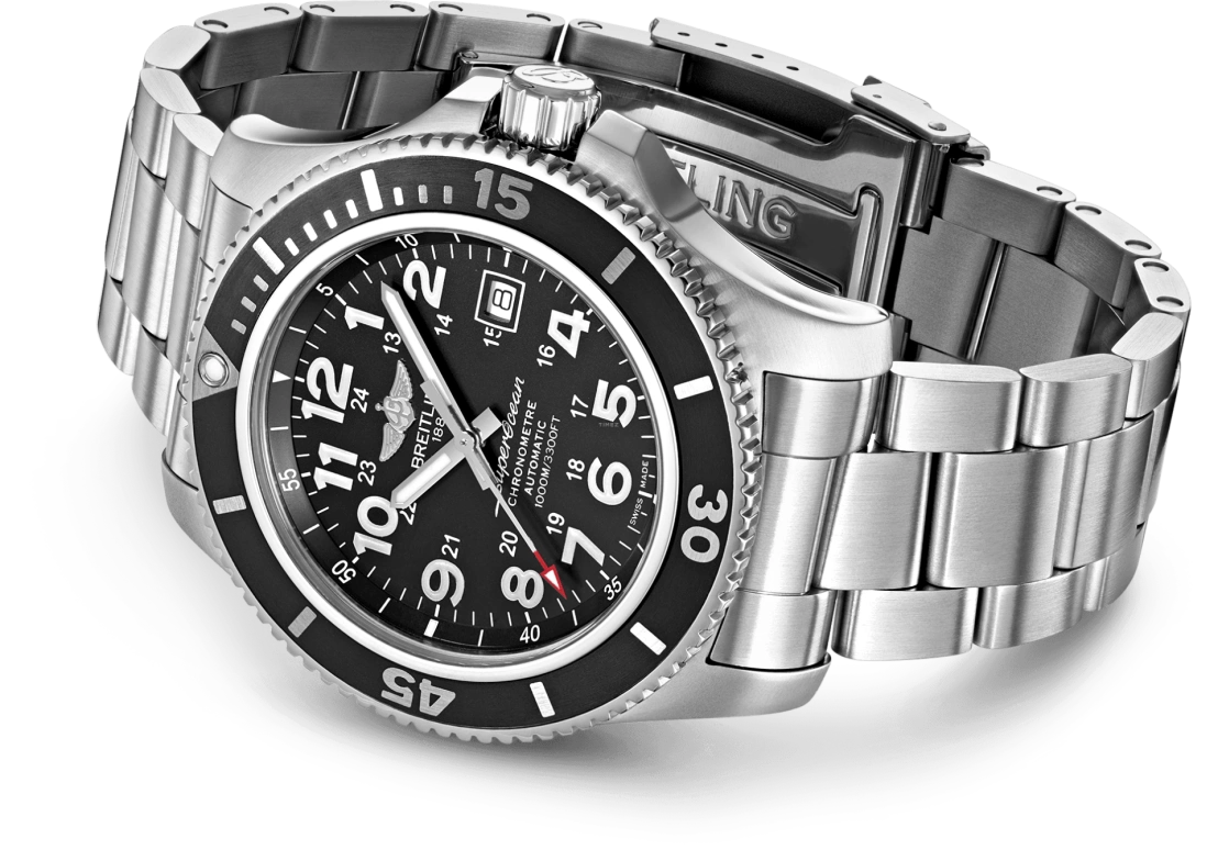 Breitling,Superocean 44mm,44mm,Stainless Steel,Black,Automatic,Chronograph,Date,Anti-magnetic,A17392D71B1A1