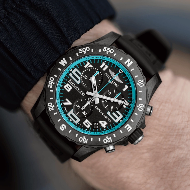Breitling,Endurance Pro 44mm,44mm,Titaplast,Black,Quartz,Chronograph,Day,X823108B1B1S1