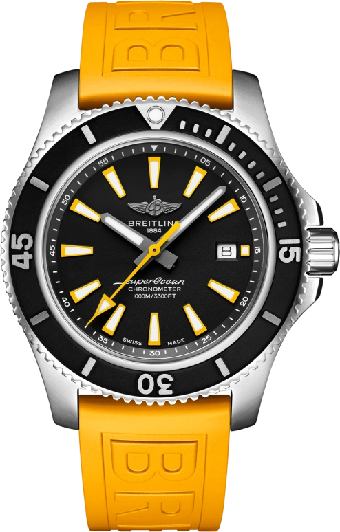 Breitling,Superocean 44mm,44mm,Stainless Steel,Black,Automatic,Chronograph,Date,Anti-magnetic,A173677A1B1S1