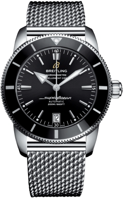 Breitling,Superocean Heritage 42mm,42mm,Ceramic,Stainless Steel,Black,Automatic,Day,70hours,AB2010121B1A1