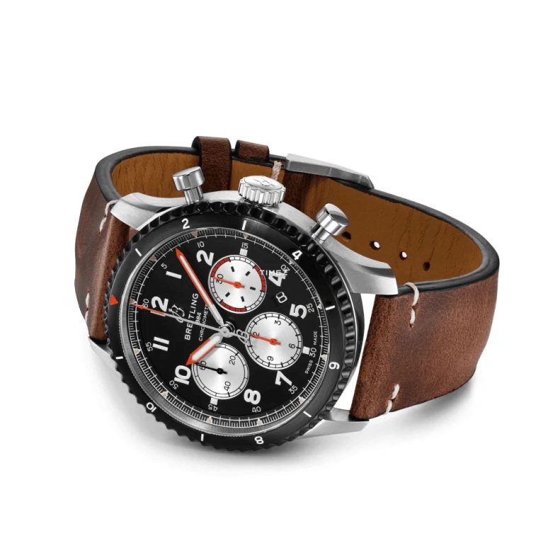 Breitling,Aviatior 8 43mm,43mm,Stainless Steel,Black,White,Automatic,Chronograph,Day,AB01194A1B1X2