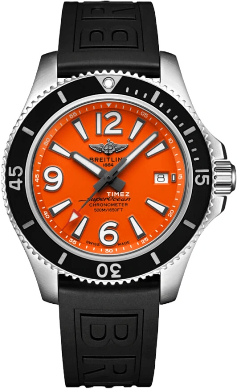 Breitling,Superocean 42mm,42mm,Stainless Steel,Orange,Automatic,A17366D7101S1