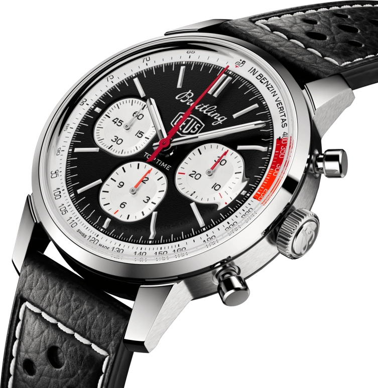 Breitling,Top Time 41mm,41mm,Stainless Steel,Black,Automatic,Chronograph,Sapphire,Crystal Glass,AB01765A1B1X1