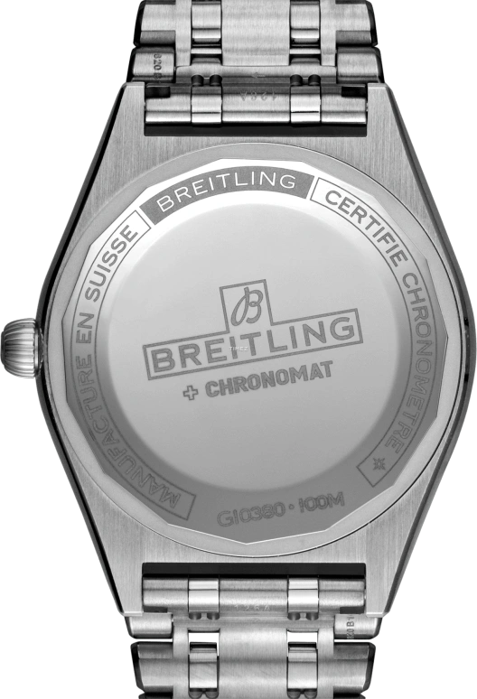 Breitling,Other 36mm,36mm,Stainless Steel,Blue,Automatic,Day,Sapphire,Crystal Glass,G10380591C1G1