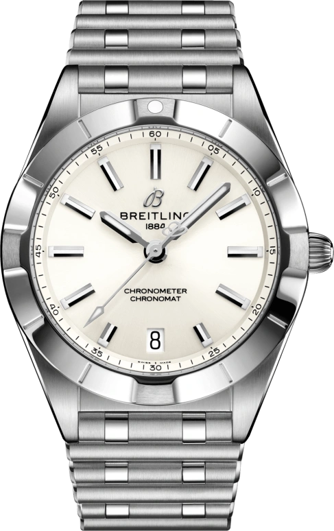 Breitling,Chronomat 32mm,32mm,Stainless Steel,White,Quartz,Day,26280hours,A77310101A2A1