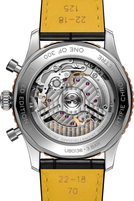 Breitling,Navitimer 43mm,43mm,Stainless Steel,Red Gold,Black,Automatic,Chronograph,Day,UB01384A1B1P1