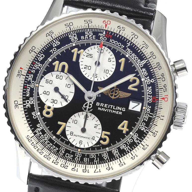 Breitling,Navitimer 42mm,42mm,Stainless Steel,Black,Automatic,Chronograph,Day,A13022,A13022.1
