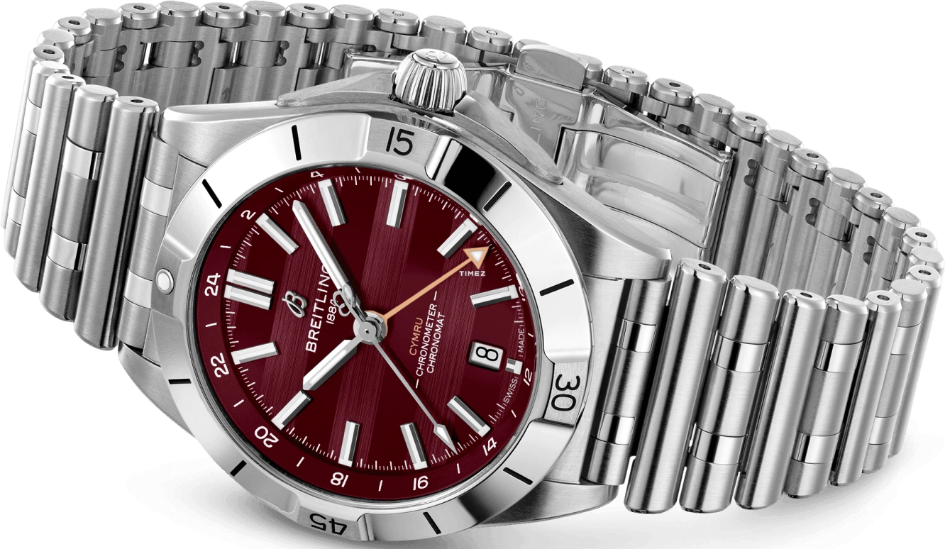 Breitling,Chronomat 40mm,40mm,Stainless Steel,Red,Automatic,Day,Dule Time,A323988B1K1A1