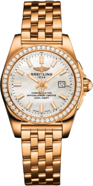 Breitling,Galactic 29mm,29mm,Rose Gold,White,Quartz,Day,In-house Caliber,H7234853,H7234853/A791/791H