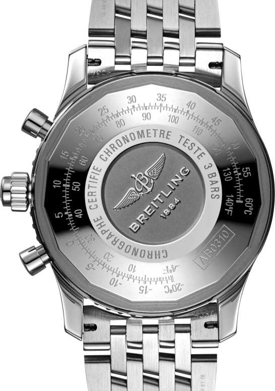 Breitling,Navitimer 45mm,45mm,Stainless Steel,White,Automatic,Chronograph,Day,Rattrapante,AB0311211G1A1