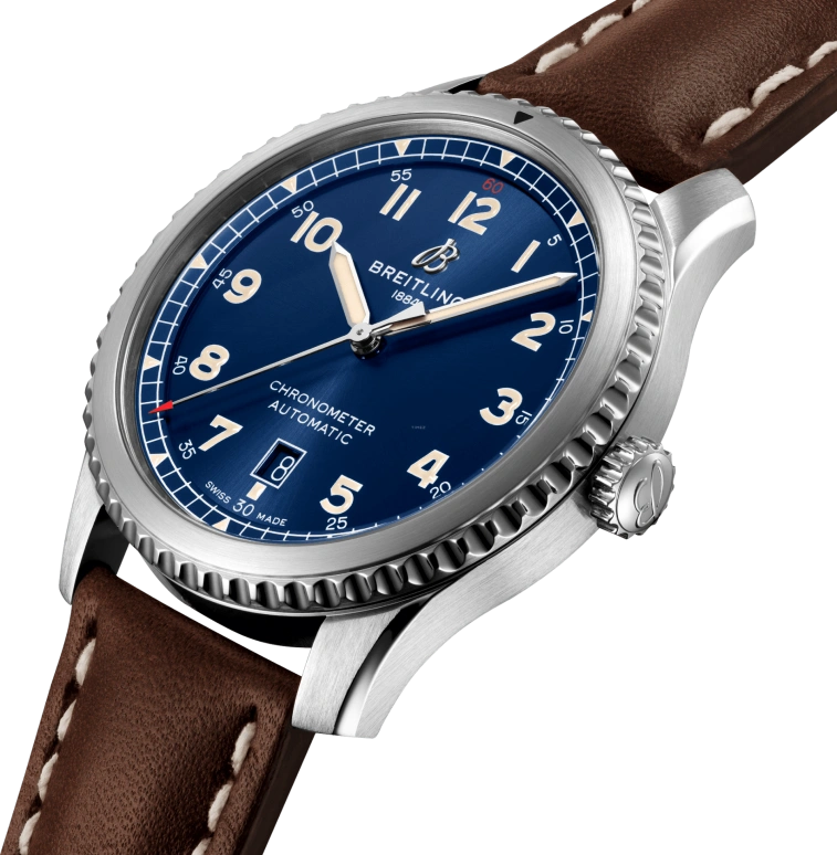 Breitling,Aviatior 8 41mm,41mm,Stainless Steel,Blue,Automatic,Chronograph,Date,Anti-magnetic,A17315101C1X3