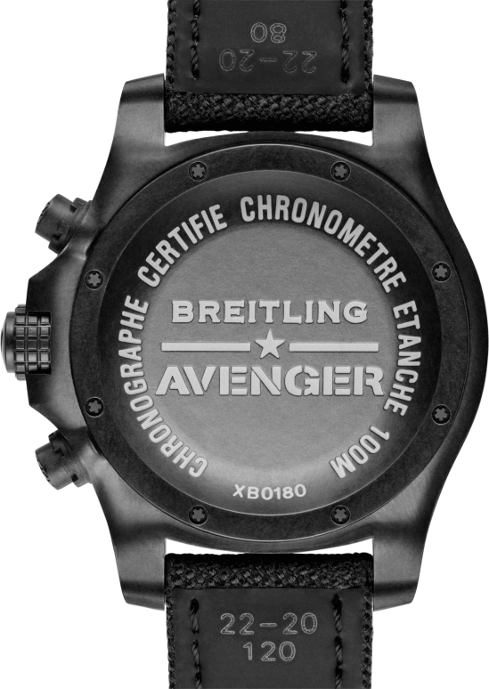 Breitling,Avenger 45mm,45mm,Titaplast,Black,Automatic,Chronograph,Date,Column Wheel,XB0180E41B1W1