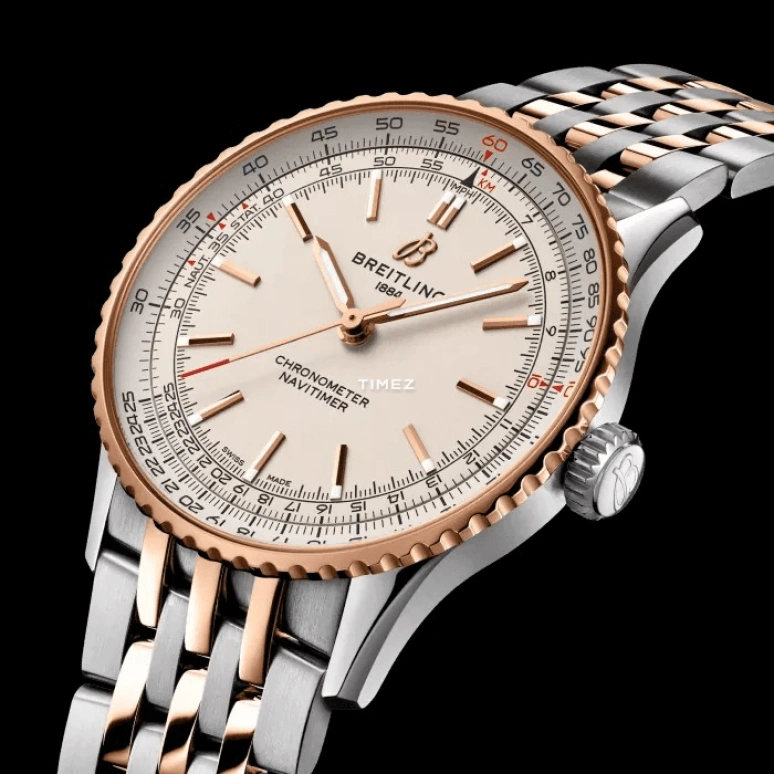 Breitling,Navitimer 41mm,41mm,Stainless Steel,Cream,Automatic,Sapphire,Crystal Glass,Round,U17329F41G1U1