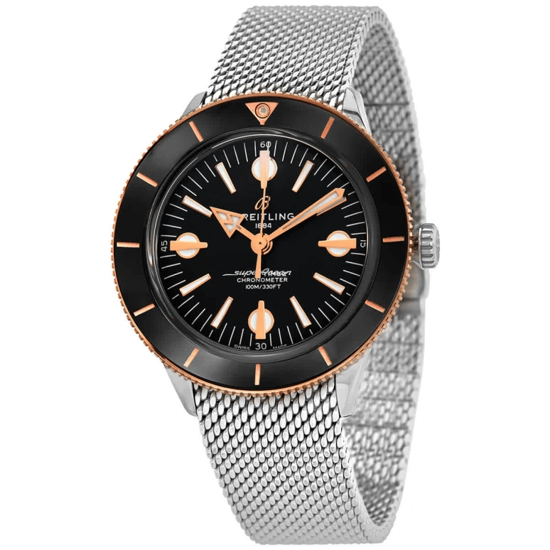 Breitling,Superocean Heritage 42mm,42mm,Red Gold,Stainless Steel,Black,Automatic,42hours,In-house Caliber,U10370121B1A1