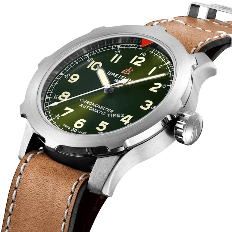 Breitling,Aviatior 8 46mm,46mm,Titanium,Green,Automatic,70hours,In-house Caliber,EB2040101L1X1