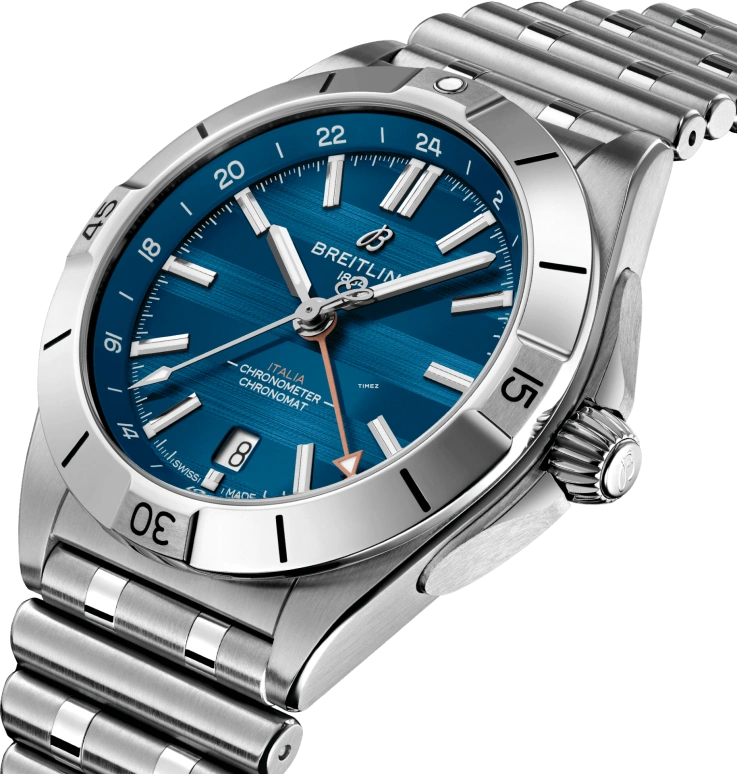 Breitling,Chronomat 40mm,40mm,Stainless Steel,Blue,Automatic,Day,Dule Time,A323981C1C1A1