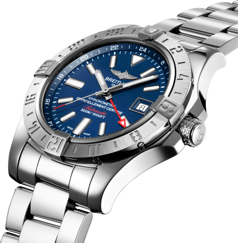 Breitling,Avenger 43mm,43mm,Stainless Steel,Blue,Automatic,Date,42hours,A32390111C1A1