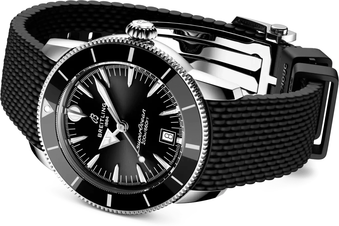 Breitling,Superocean Heritage 42mm,42mm,Stainless Steel,Ceramic,Black,Automatic,Day,78hours,AB3111241B1S1