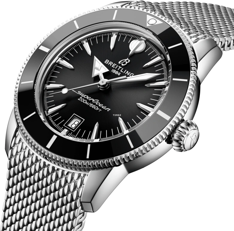 Breitling,Superocean Heritage 42mm,42mm,Stainless Steel,Ceramic,Black,Automatic,Day,78hours,AB3111241B1A1