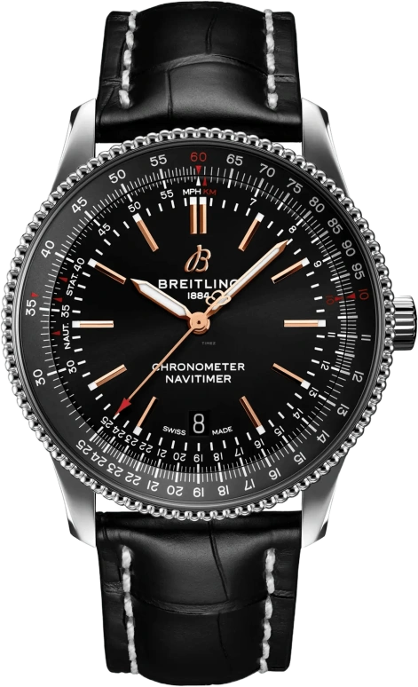 Breitling,Navitimer 41mm,41mm,Stainless Steel,Black,Automatic,Chronograph,Date,Anti-magnetic,A17326241B1P1