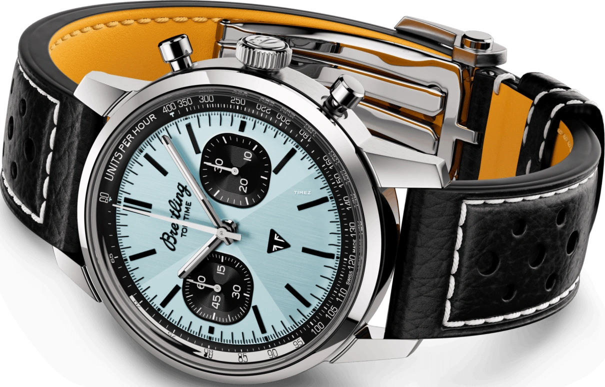 Breitling,Top Time 41mm,41mm,Stainless Steel,Blue,Automatic,Chronograph,Sapphire,Crystal Glass,AB01764A1C1X1