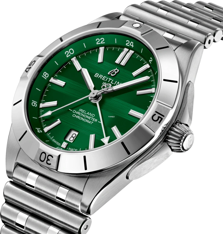 Breitling,Chronomat 40mm,40mm,Stainless Steel,Green,Automatic,Day,Dule Time,A323987B1L1A1