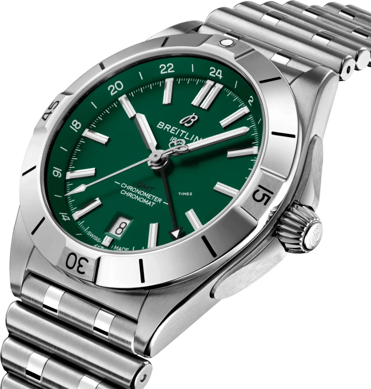 Breitling,Chronomat 40mm,40mm,Stainless Steel,Green,Automatic,Day,Dule Time,A32398C61L1A1