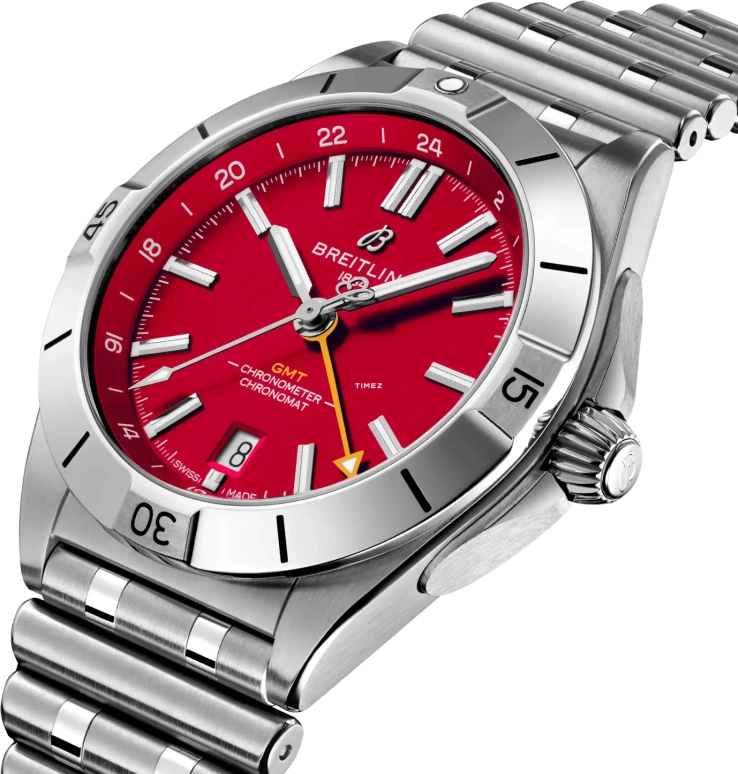 Breitling,Chronomat 40mm,40mm,Stainless Steel,Red,Automatic,Day,Dule Time,A32398B81K1A1