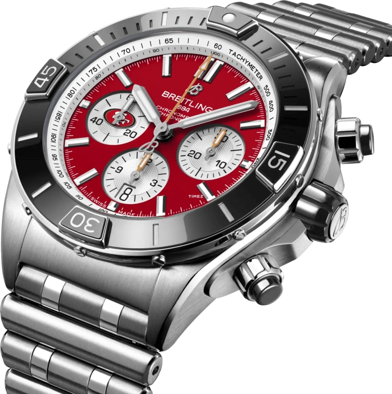 Breitling,Chronomat 40mm,40mm,Stainless Steel,Ceramic,Red,Automatic,Chronograph,Day,AB01361C1K1A1