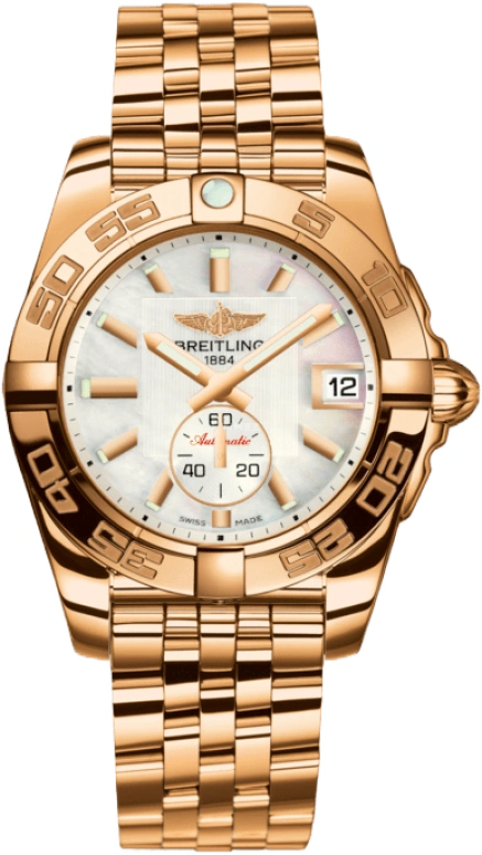 Breitling,Galactic 36mm,36mm,Rose Gold,White,Automatic,Day,42hours,H3733012,H3733012/A724/376H