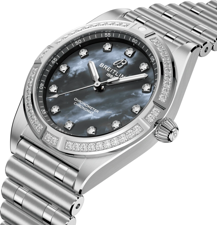 Breitling,Chronomat 28mm,28mm,Stainless Steel,Dark Blue,Quartz,In-house Caliber,Sapphire,Crystal Glass,A72310531G1A1