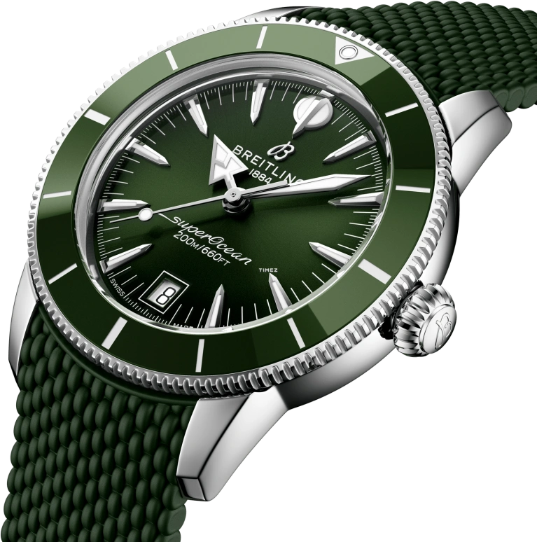 Breitling,Superocean Heritage 40mm,40mm,Stainless Steel,Ceramic,Green,Automatic,Day,78hours,AB3110361L1S1