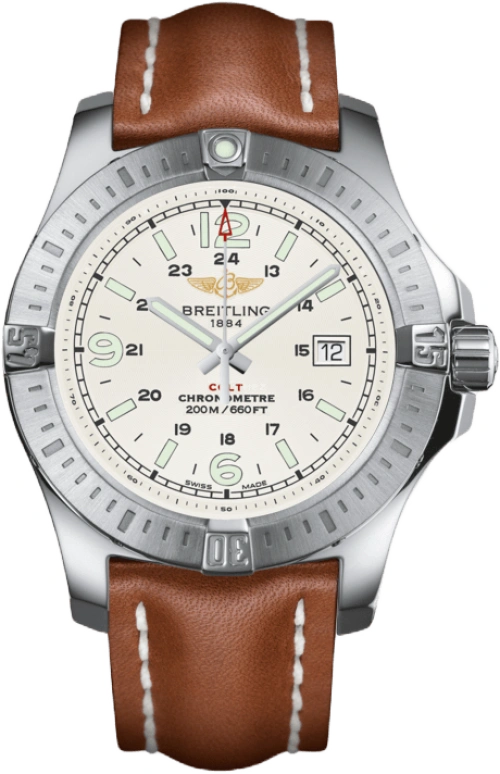 Breitling,Colt 44mm,44mm,Stainless Steel,Silver,Quartz,Date,26280hours,A7438811,A7438811/G792/433X/A20BA.1