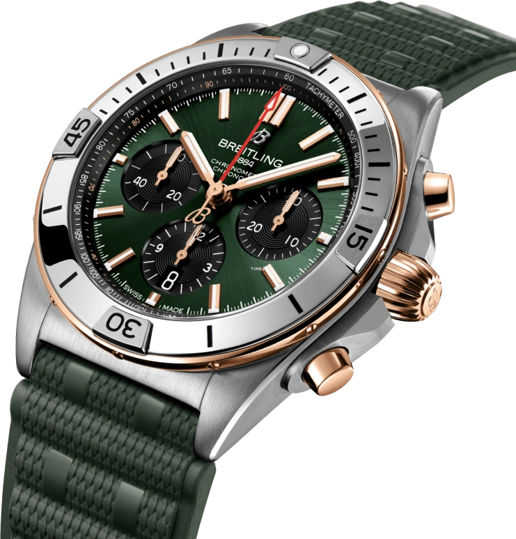 Breitling,Chronomat 42mm,42mm,Stainless Steel,Green,Automatic,Chronograph,Day,UB0134131L1S1