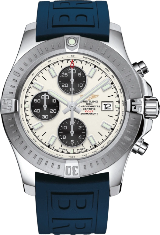 Breitling,Colt 44mm,44mm,Stainless Steel,Silver,Automatic,Chronograph,Date,Compass,A1338811,A1338811/G804/157S/A20D.2