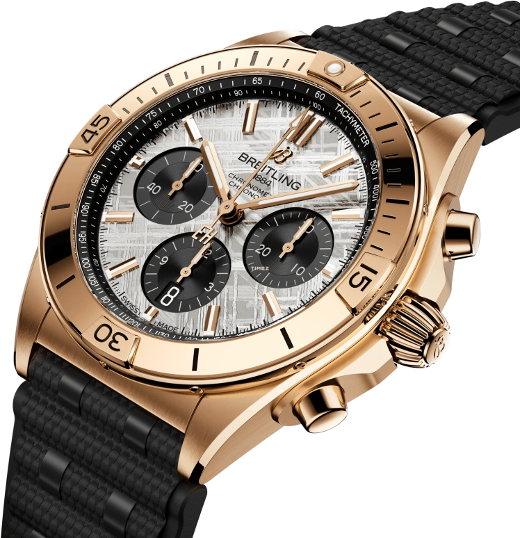Breitling,Chronomat 42mm,42mm,Red Gold,Grey,Automatic,Chronograph,Day,RB01347A1F1S1