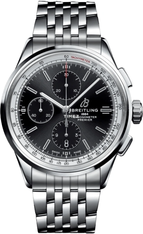 Breitling,Premier 42mm,42mm,Stainless Steel,Black,Automatic,A1331535,A1331535/BG97/452A