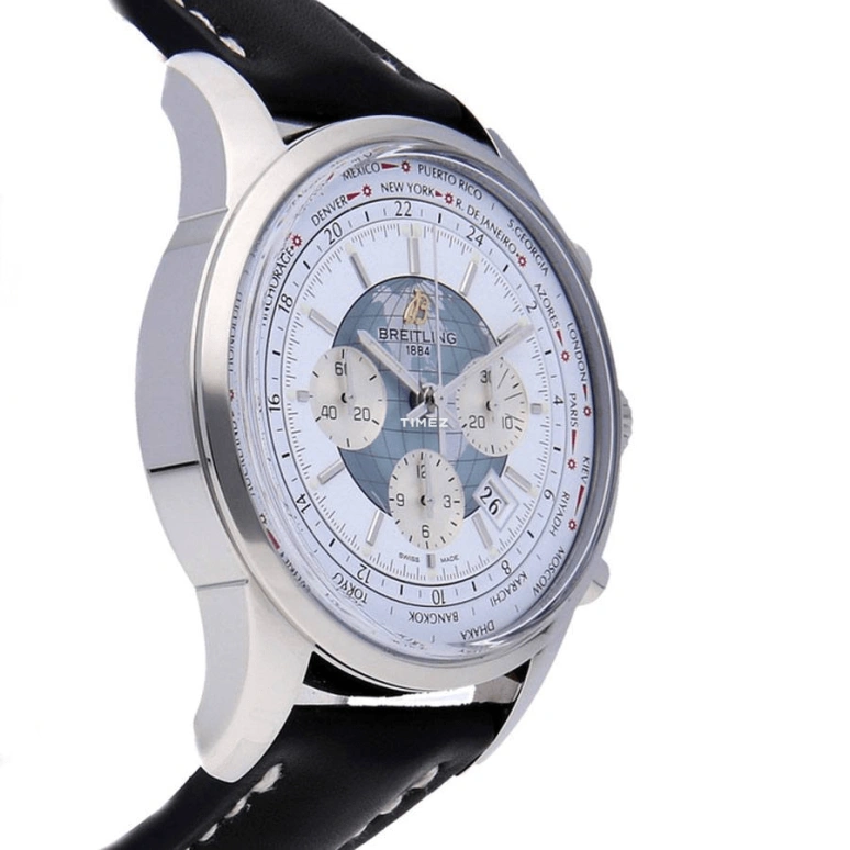 Breitling,Transocean 46mm,46mm,Stainless Steel,Silver,Automatic,Chronograph,Day,World Time,AB0510U0,AB0510U0/A732/441X