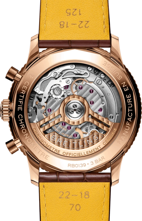 Breitling,Navitimer 41mm,41mm,Red Gold,Cream,Automatic,Chronograph,Day,RB0139631G1P1