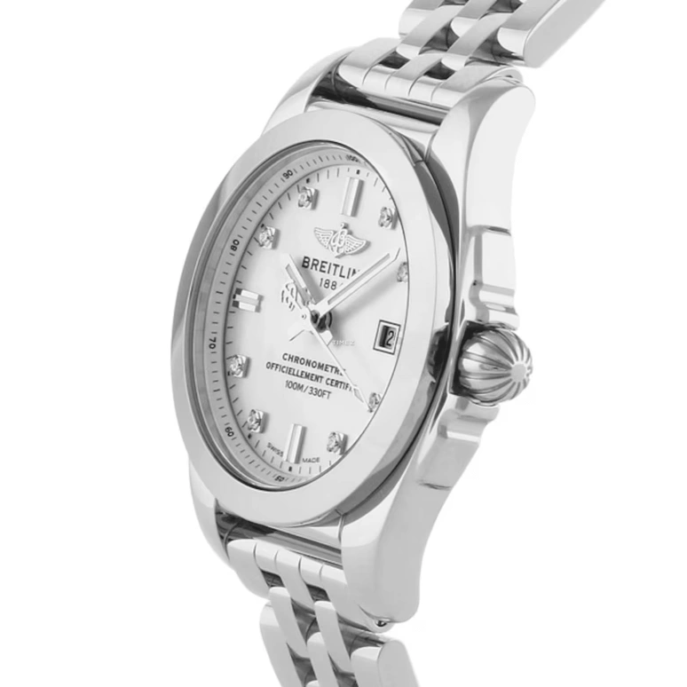 Breitling,Galactic 29mm,29mm,Stainless Steel,White,Quartz,Day,In-house Caliber,W72348121A2A1