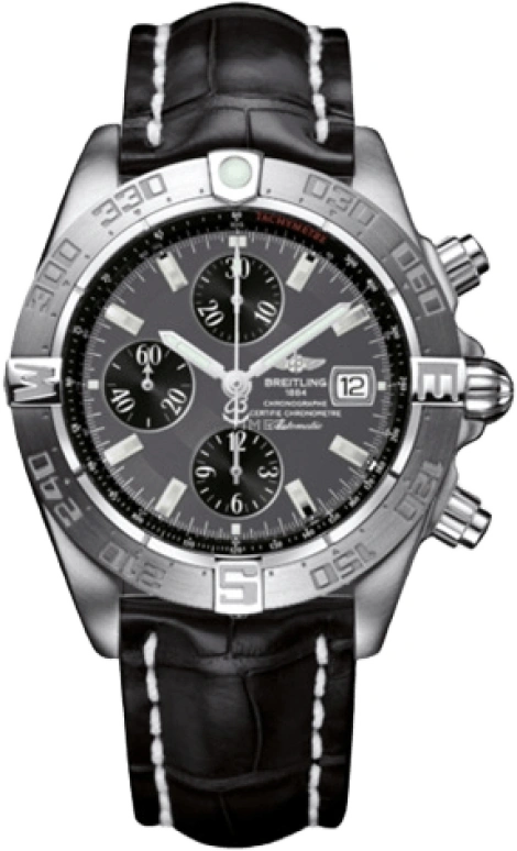 Breitling,Galactic 44mm,44mm,Stainless Steel,Grey,Automatic,Chronograph,Day,A1336410,A1336410/F517/743P