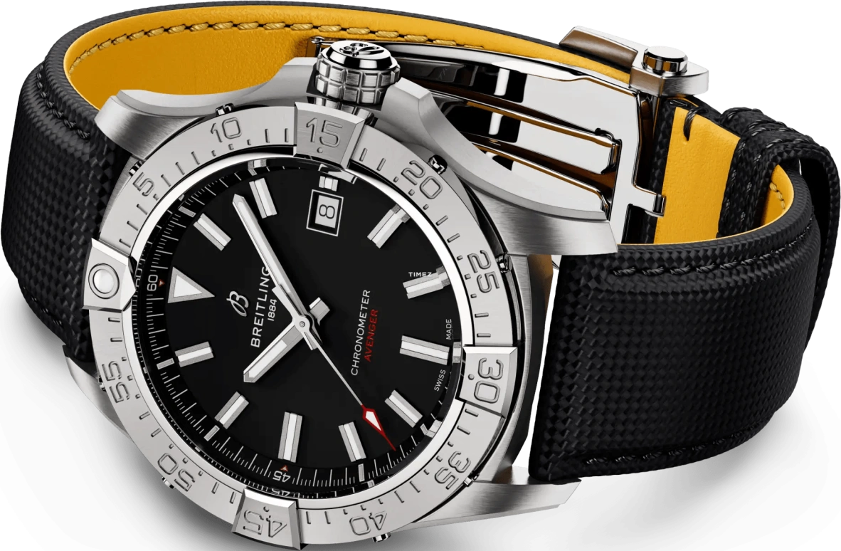 Breitling,Avenger 42mm,42mm,Stainless Steel,Black,Automatic,Day,40hours,A17328101B1X1
