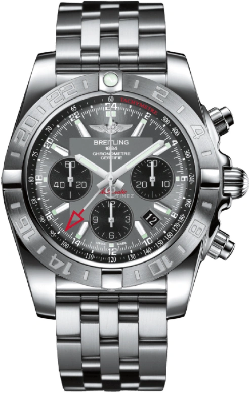 Breitling,Chronomat 44mm,44mm,Stainless Steel,Grey,Automatic,Chronograph,Day,Column Wheel,AB042011,AB042011/F561/375A