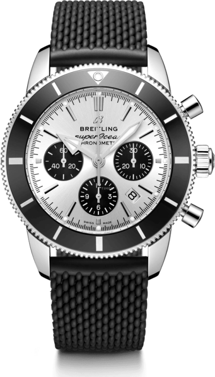 Breitling,Superocean Heritage 44mm,44mm,Stainless Steel,Silver,Black,Automatic,Chronograph,Day,AB0162121G1S1