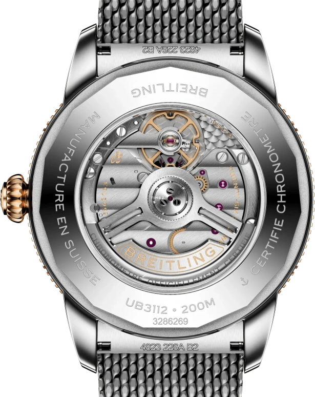 Breitling,Superocean Heritage 44mm,44mm,Stainless Steel,Red Gold,Blue,Automatic,Day,78hours,UB3112161C1A1