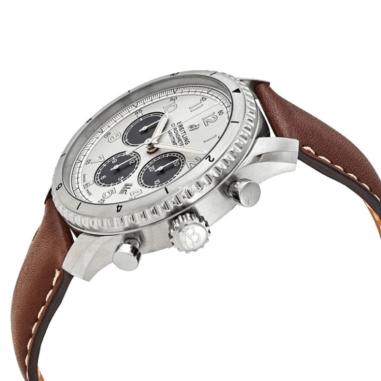 Breitling,Aviatior 8 43mm,43mm,Stainless Steel,White,Black,Automatic,Chronograph,Day,AB01171A1G1X1